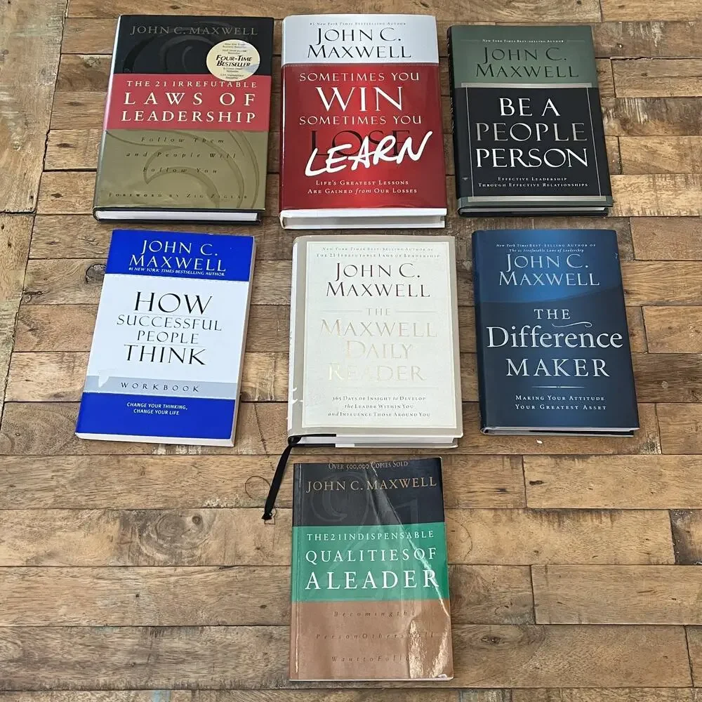Lot of 7 John C. Maxwell Books Titles Shown Hardcover and Paperback